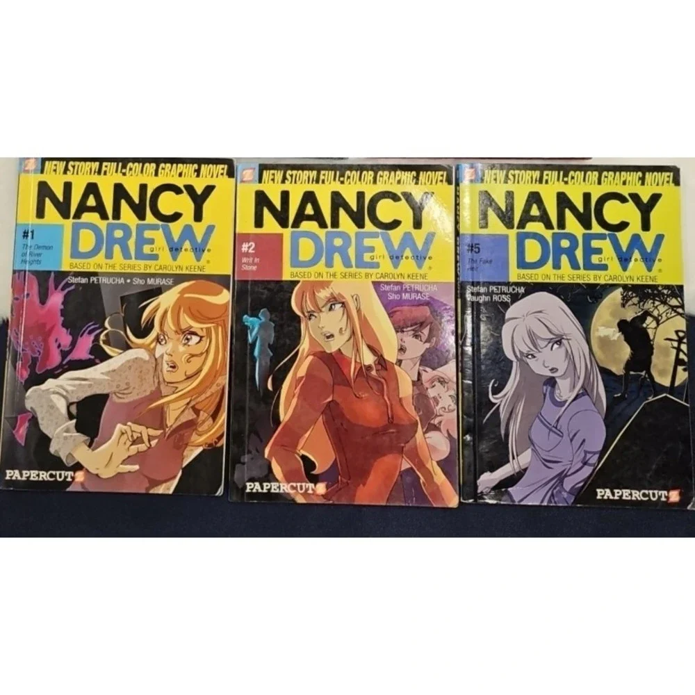 Nancy Drew Books #62 CR 1981,‎ #61 CR 1981, Soft Cover #1 &2 CR 2005, #5 CR2006,